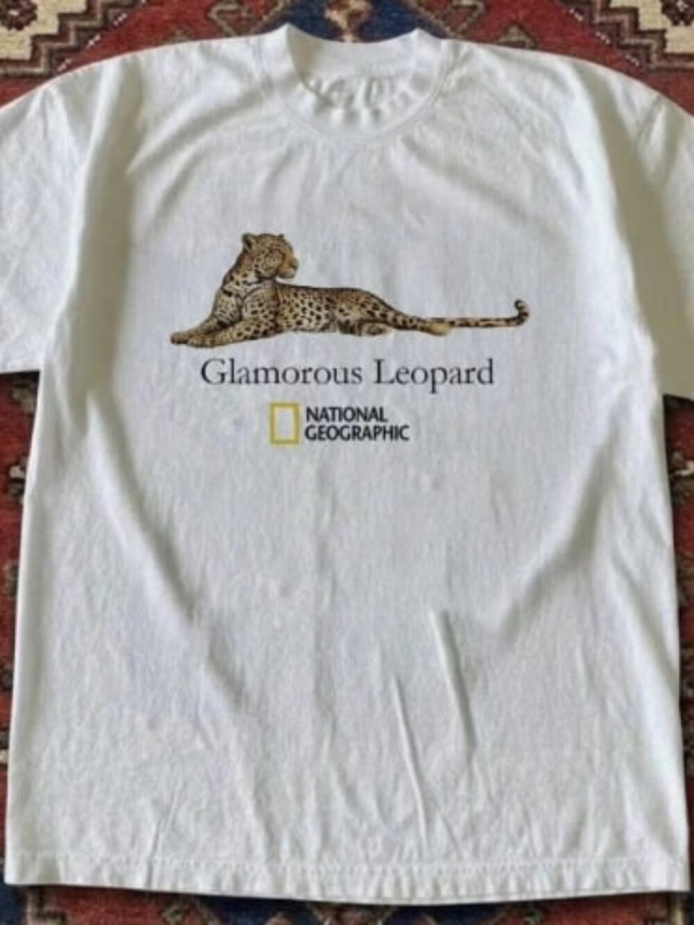 National Geographic Glamorous Leopard T-Shirt White